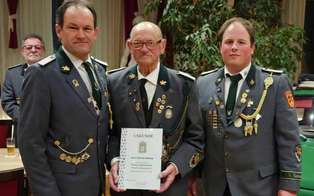 Schützenverein: Ehrung für außergewöhnliche Vereinstreue
